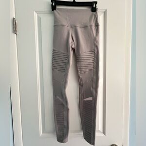 ALO Yoga Grey High Waist Moto Legging